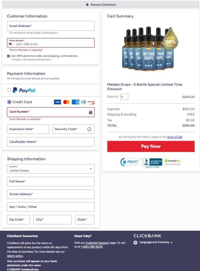 Metabo Drops safe and encrypted online purchase